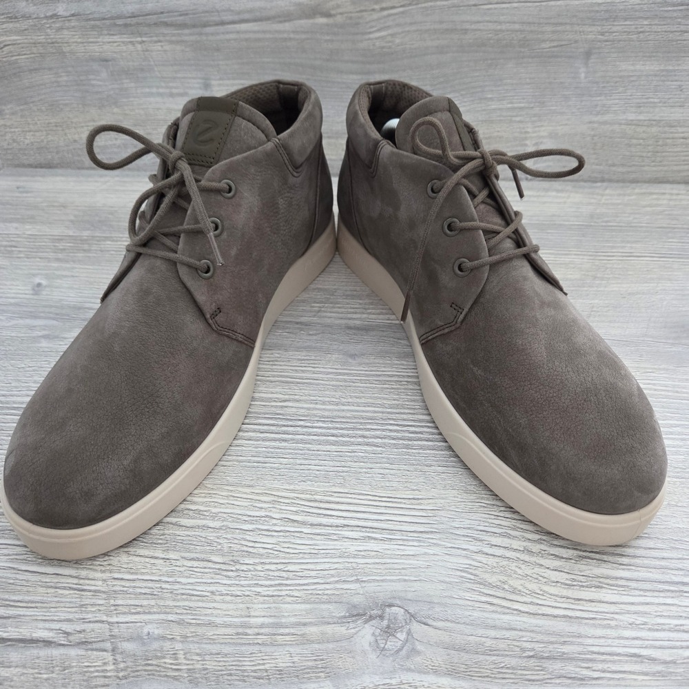 ECCO Soft 7 Tred Chukka Boots Dark Brown Nubuck Leather Mens Size 10-10.5 EU 44